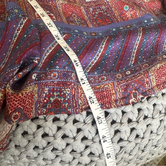 Anthropologie Omina Kimono Midi Dress Red Pattern - Picture 7 of 10